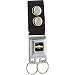 Buckle-Down Keychain - Chevy Bowtie Full Color Black/gold - Black Accessory, -Multi-Colored, One Size