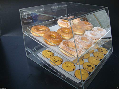 305Displays Acrylic Case w/2 trays Pastry Bakery Donut Bagels Cookie