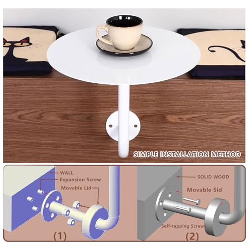 Table d'appoint blanche 50x50, la solution petits espaces - 6