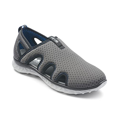 BASS OUTDOOR Men's Hex Vented Hiking Shoes – Traction-Sole Mesh Slip-Ons, Asphalt, 11