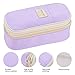 Dugio Big Pencil Case for Girls Organizer Pencil Bag with Zipper Pencil Pouch for School Teens Kids Aesthetic Large Pencil Pouch Purple