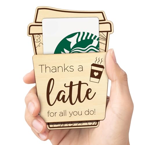 Thanks A Latte Wooden Gift Card Holder by TOKAYEN