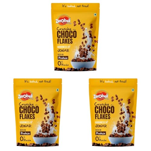 Image of Zerobeli No Maida Choco Flakes 460g | Delicious and Chocolaty Chocos Flakes | No Artificial Colors (Pack of 3)