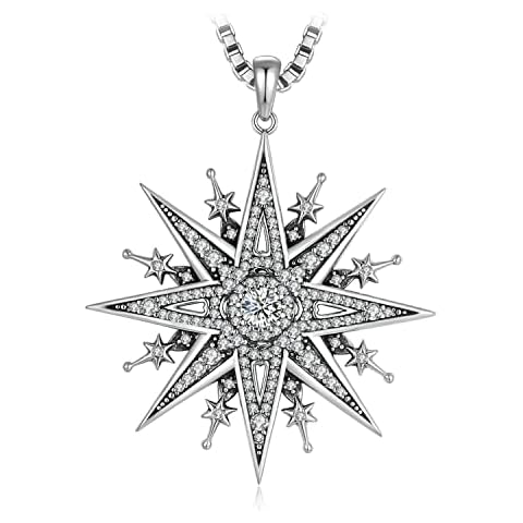 JewelryPalace Collar Plata Mujer Estrella del Norte con Circonita Cover