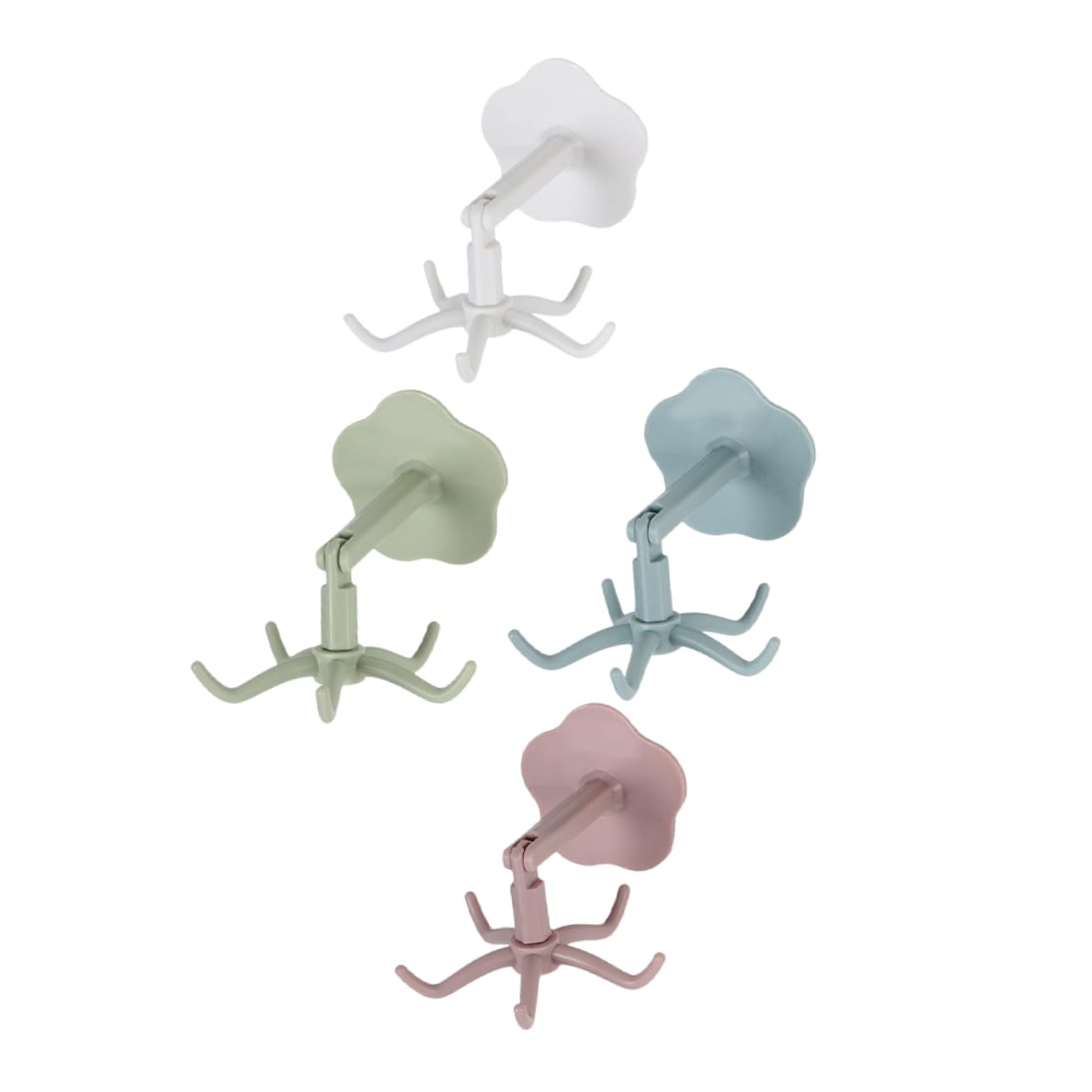 ABOOFAN 4Pcs Rotatable Hair Accessories Holder Wall Hooks for Scrunchies Hair Ropes Ties for Organizing Jewelry Hair Supplies Any