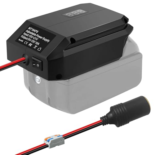 18-21V Step Down Konverter, 5v-13v Max Output10a Zigarettenanzünder Anschluss, Dc Spannung Akku Power Adapter, Zigarettenanzünder Adapter Perfekt Für Alle Autogeräte Aufrüstung Von Elektrowerkzeugen