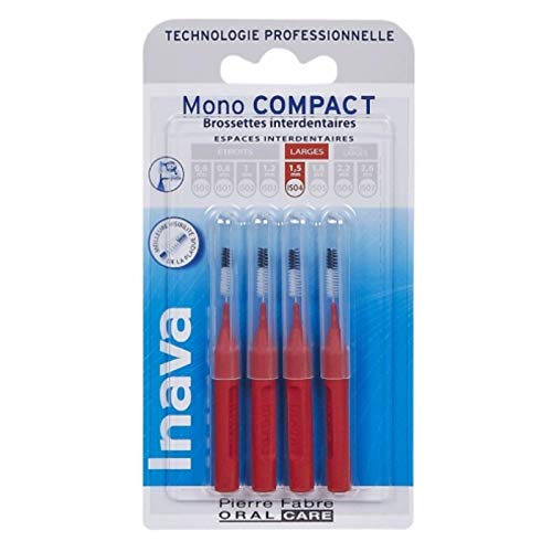 Inava - Brossettes Interdentaires 1.5mm Rouge X4 Mono Compact Inava