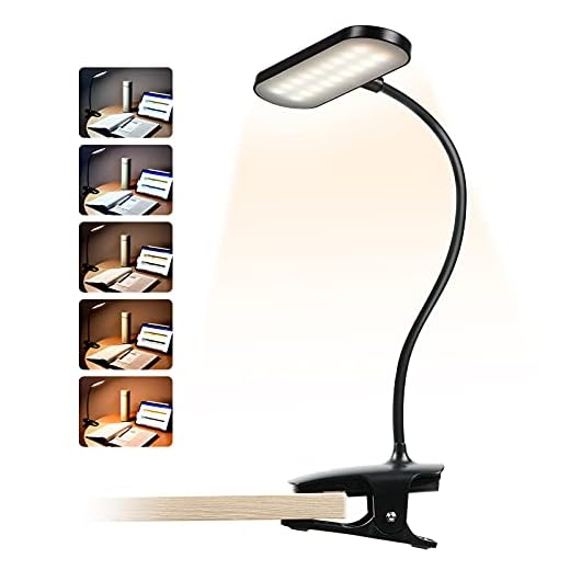 CUHIOY Reading Light, 36 LED Clip On Light for Bed Headboard, 25 Modes Book Light for Reading in Bed, Clip Desk Lamp Battery Operated, USB Rechargeable Reading Lamp for Bed, Bed Lamp with Clamp