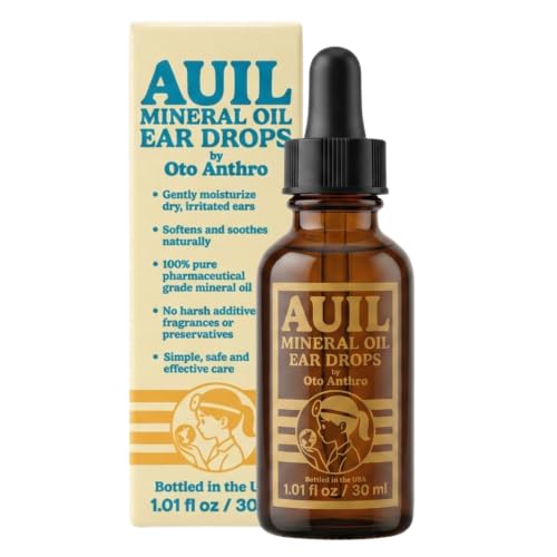 Auil Mineral Oil Ear Drops - Pharmaceutical Grade - Adults & Kids