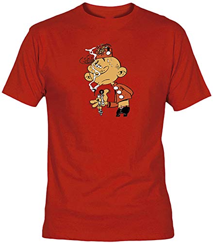 Camisetas EGB Camiseta Sacarino Adulto/niño ochenteras 80´s Retro (5XL, Rojo)