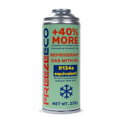 FREEZEECO Replacement Kit for Car Air Conditioner with Oil Type A Valve 235 g Enhanced Cooling Effect with Built-in Check Valve +40% Efficiency