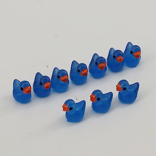 Leadigol 80 peças mini patos de resina luminosos pequenos patos boneca criativa mini pequeno ornamen