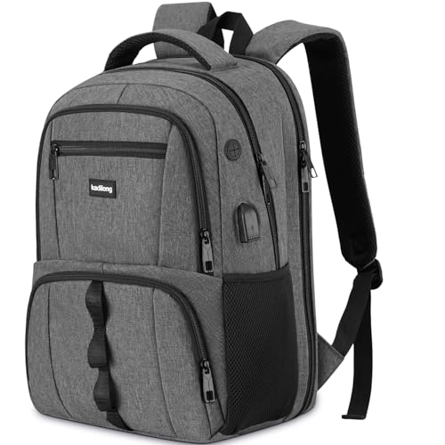 Image of 17.3 Inch Travel Laptop Backpacks Men for Business, School Bookbag for Boys Student in High School College,Anti Theft Computer Bag with Laptop Compartment and USB Charging Port,Water Resistant