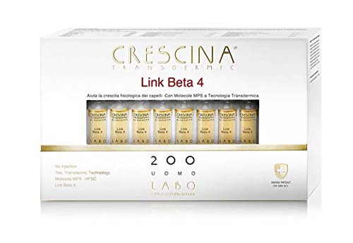 Crescina Transdermic Link Beta-4 Cheveux Replantés 200 renforce la densité homme 40 ampoules