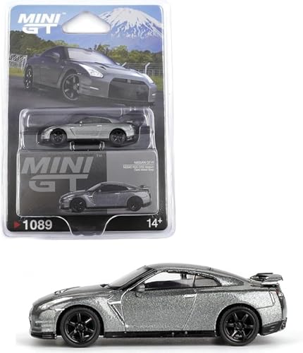 Diecast Model Car Compatible for 2013 Nissan GT-R NISMO R35 CRS Version Dark Metal Gray 1:64 Scale Mini GT MGT01089