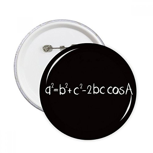 Badge mathématiques triangle formule ronde épinglette bouton vêtement lot de 5 pièces