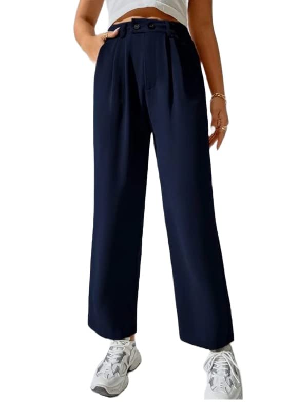 Image of Elendra Women Cotton - Trousers Pant Wide Leg