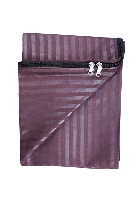 HOUSE FOX Cotton Mattress Cover/Protector with Zipper Chain Single Bed Size -75x36x5 inch|Provides All Around Protection with 360 degree Fully Covered