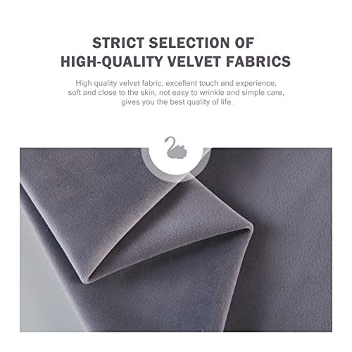 Kiztir Velvet Dining Chairs Set Of 4, Upholstered Dining Chairs With Ring Pull Trim And Button Back, Luxury Tufted Dining Chair For Living Room, Bedroom, Kitchen (Gray) #TOP3