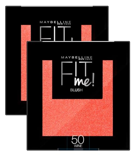 Maybelline New York Fit Me Blush in Polvere Facile da Sfumare Effetto Naturale Colore Pieno Tonalità 50 Wine - 2 Cosmetici