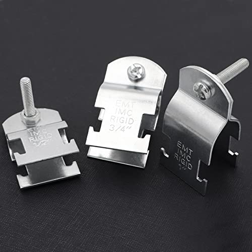 Fuzbaxy 1/2" Emt Strut Clamps Steel For Rigid Conduit And Pipe-6Pack #TOP1
