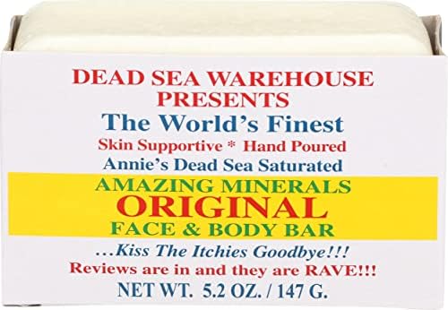 Dead Sea Warehouse - Dead Sea Salt Soap Bar - Original Face & Body Bar - Hydrating Mineral Soap for All Skin Types, Fragrance-Free - 5.2 oz