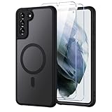 ✅[Protection avant et arrière tout-en-un] Coque de Samsung Galaxy S21 Plus/ S21+ 5G avec 2 pièces protections d'écran HD offre à votre nouveau téléphone une protection complète. Recouvrant entièrement l’objectif de l’appareil photo, le tenant hors de toutes les éraflures. Vous pouvez utiliser votre téléphone portable à volonté dans votre travail quotidien, en vous débarrassant des problèmes inutiles