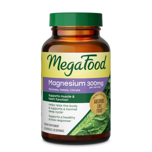 MegaFood Magnesium Glycinate Malate Citrate 300mg 60 Capsules