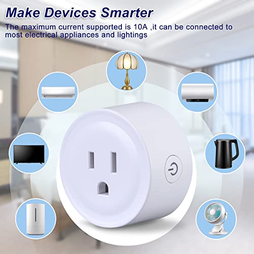 Smart Plug, Wifi Plug Outlet Timer Smart Socket With Alexa And Google Home No Hub Required Remote Control With Timer Function 2.4Ghz Wifi Only (10A) #TOP2