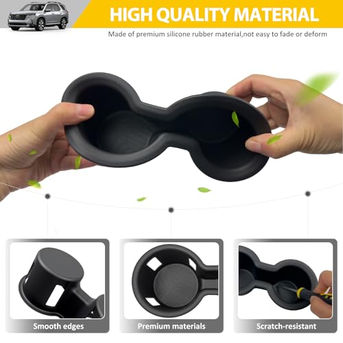 JTYZSM 2PCS Cupholder Insert for 2023-2026 Honda Pilot Center Console Cup Holder Front and Rear Cupholder Organizer Tray Coaster Liner for 23+ Pilot Interior Accessories(Console & Rear Cupholder) by JTYZSM - Used condition - Image 6