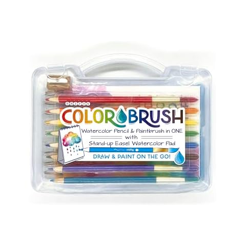 Snifty Colorbrush on The Go, Watercolor Pencil and Paintbrush with Stand-Up Easel Watercolor Pad Cover
