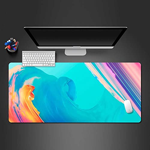 Tapis de souris XXL antidérapant art abstrait pour gamer