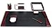 Dacasso Burgundy Leather Desk Set, 7-Piece