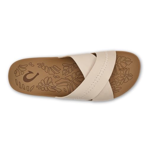 Image of OluKai Kipe'a Olu Women's Slide Sandal, Premium Leather, Relaxed & Dressy Design For Any Occasion, All-Day Comfort & Fit