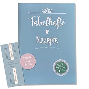 Kunterbuntspecht Receptenboek om zelf te schrijven, DIY My Lieblingsrecepten, kookboek, bakboek in praktisch formaat, softcover, A5, 14,8 x 21 cm