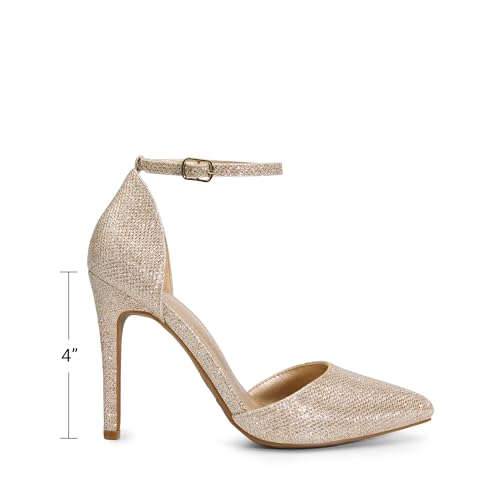 Image of DREAM PAIRS Women's High Stiletto Dress Heels Pumps | Closed Toe Pointed Toe Ankle Strap Dress Comfortable Pumps Shoes for Wedding Party Birthday Dancing