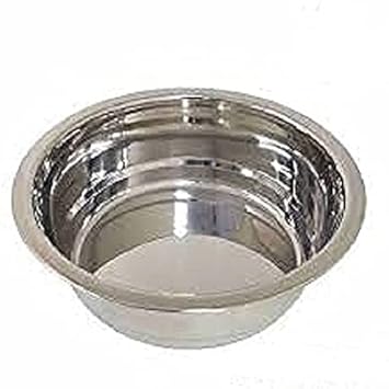 Shivhomeworld Silver Stainless Steel Bowl, for Kitchen/Steel Plain Multipurpose Mixing Bowl -1000ml-Size 2