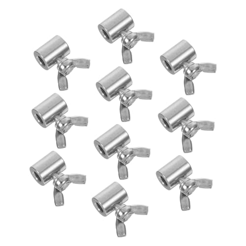LIFKOME 10 Piezas Abrazaderas Cable de Acero Inoxidable Pinza de Redondo Antideslizante para Cuerda Clip Reutilizable para Rigging Barcos y Proyectos DIY