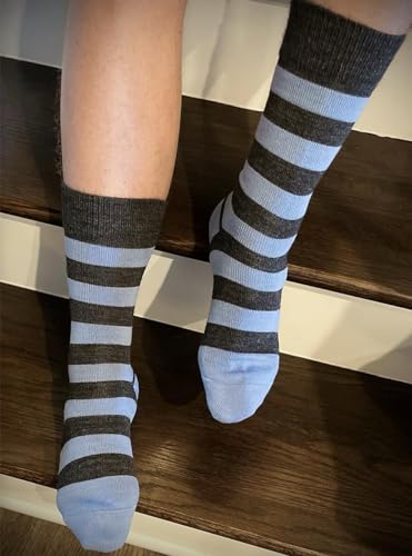 Image of WARRIOR ALPACA SOCKS - Fresh Classic Rugby Stripe - Alpaca Wool Dress Socks