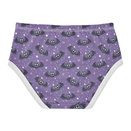 Girls Underwear Soft Cotton Halloween Cute Bat Kids Panties in Sizes 2/3t, 4t, 5t, 6 and 82