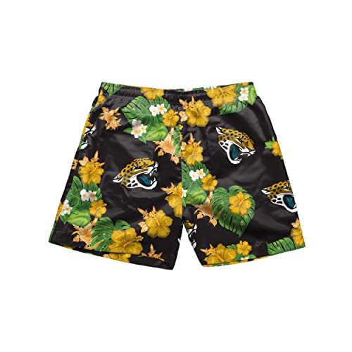 Image of FOCO NFL Mens NFL Team Logo Floral Hawaiian Swim Suit Trunks