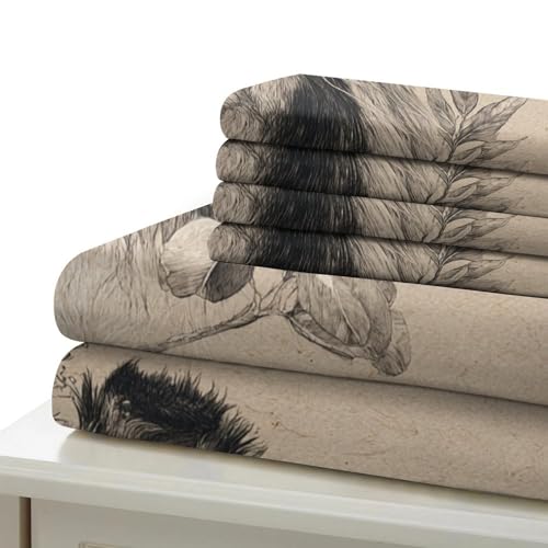 Parure de lit microfibre 260x220 housse couette chien imprimé 3D