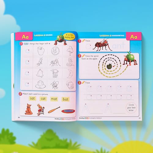 Kindergarten Reading Workbook Ages 4–6: 240 Essential Reading Skills – Phonics, Sight Words, Handwriting, Reading Practice & Comprehension, Yearly Planner, 278 Full-Color Pages – Reading Eggs