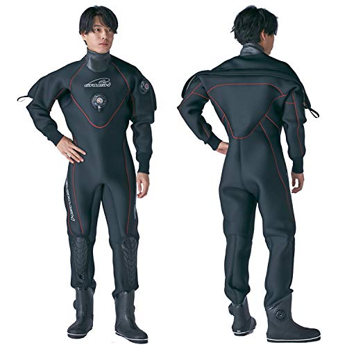 グラッシュ ドライスーツ メンズ BK×RD XL