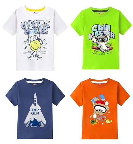 Image of Lush Plush Boys High GSM Cotton Half Sleeve Printed Cotton T-Shirt