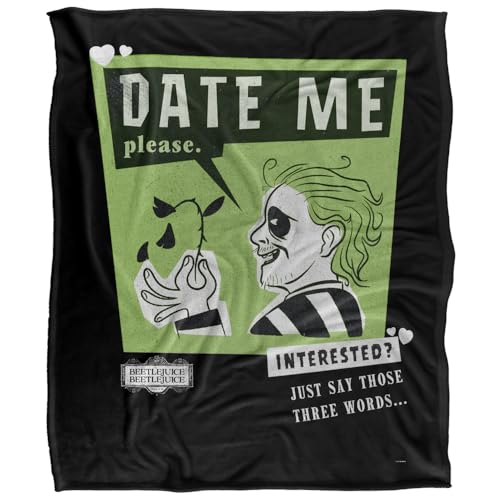 Plaid Beetlejuice 2 LOGOVISION Cadeau Idéal pour Fan de Cinéma 2024