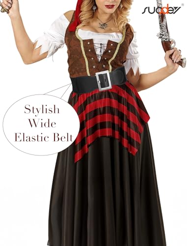SUOSDEY Wide Elastic Belts for Women Dresses 3 Inch Wide Stretchy Santa Belt for Halloween Costume2
