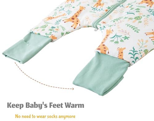 Chilsuessy Baby Schlafsack mit Füßen 2er Pack 2.5 Tog Kinder Winter Schlafsack Soft Baumwolle Baby Schlafsack mit Beinen… – Ansicht 3