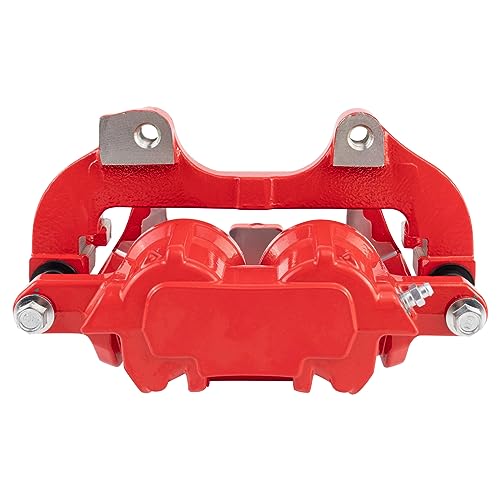 Image of TRQ Front Left Right Brake Caliper w /Bracket Performance Red Driver | For 2005-2011 Chrysler 300 2009-2011 Dodge Challenger 2006-2011 Charger 2005-2008 Magnum