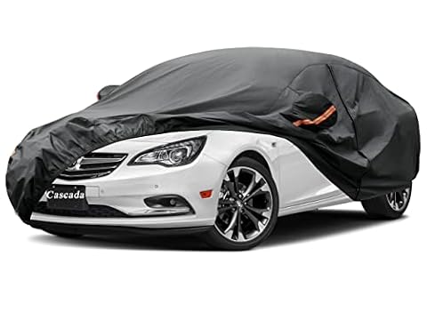 Kayme 7-warstwowy pokrowiec na samochód, wodoodporny, oddychający, dopasowany do samochodu Vauxhall Cascada (2013-2024), na zewnątrz, pełna osłona przed słońcem, deszczem, kurzem, ochroną przed każdą